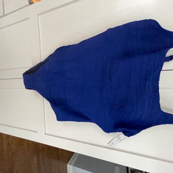 Women's Land's End Size 12 Compression Royal Blue Swimsuit-NWT One Piece New - Picture 4 of 10